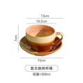 Afternoon tea office ceramic mug stylish kiln-turned retro style embossed milk coffee cup tea cup water cup