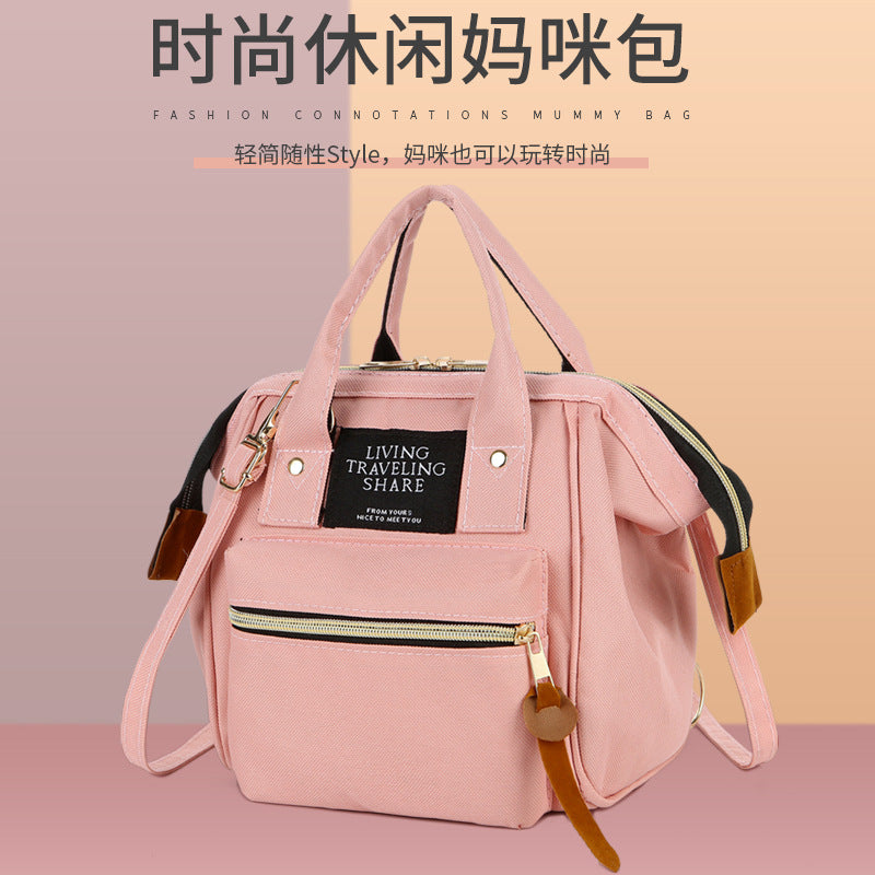 Small mother and baby bag fashionable and lightweight Oxford cloth backpack 2025 new mommy bag portable small bag wholesale