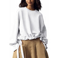 Amazon fashionlong sleevesshort sweatshirtstops women  spring new arrival round neck casualpullover shirt