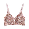 wireless seamless intimates lift push up plaid soft support leopard print plus size seamless bra