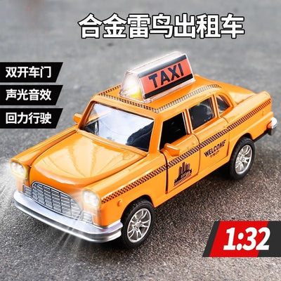 Large alloy taxi kids car thunderbird taximeter taxi model artificial sedan male 1-6 toy car