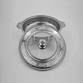 simple stainless steel lace round three-legged dining stove with cover hotel restaurant grilled fish stove buffet stove wholesale