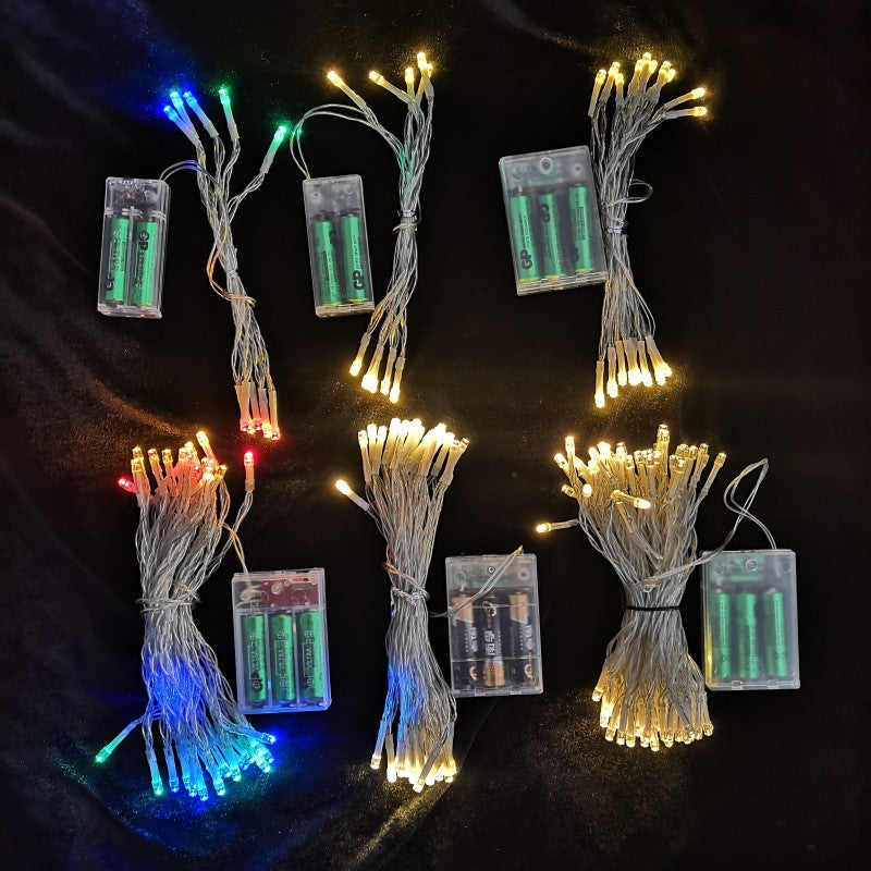 LED flash light string, battery light string, outdoor small lights, holiday wedding decoration lights, Gypsy Christmas lights string