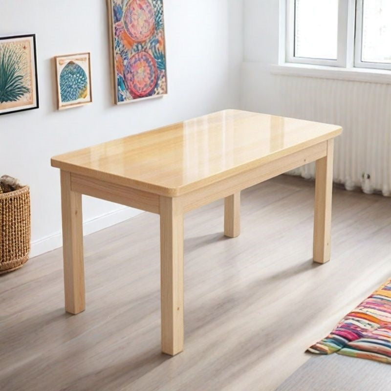 Solid wood dining table rectangular small apartment dining table combination table and chairs dining table and chairs casual modern table for home noodle shop