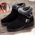 Winter slip-on fleece-lined cotton shoes heattech ladieswear shoes non-slipthickened cotton shoes for middle-aged and elderly people flatsnon-slip granny shoes