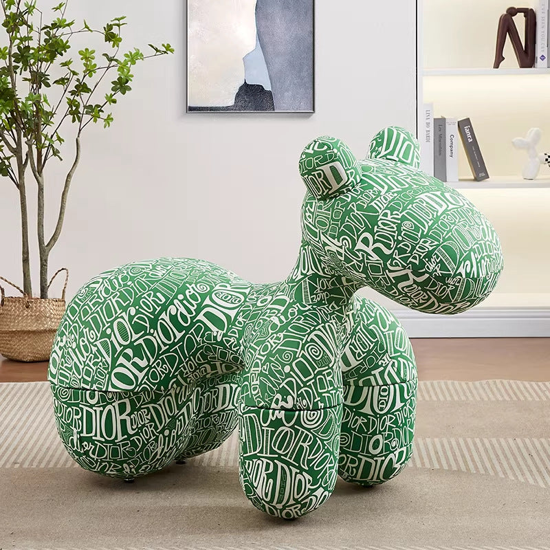 Creative pony chair - adorable kids' animal ride-on sofa stool - cartoon chair plush toy - home decor accent