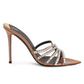 2026 new open-toe pointed-toe rhinestone high heel slippers, stiletto heel slip-on mules, european and american style cross-border rhinestone embellished
