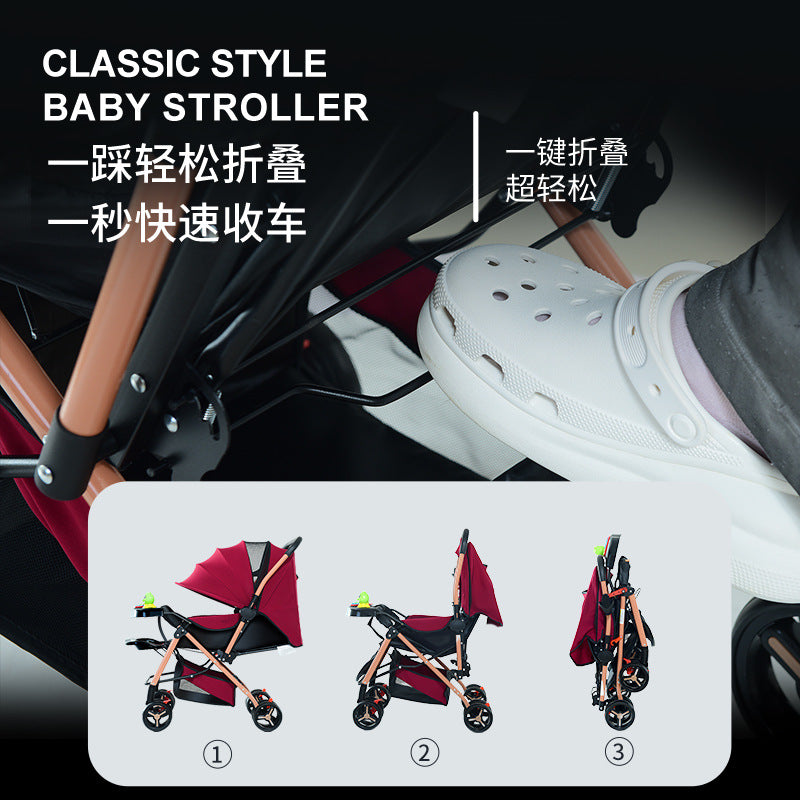 Lightweight, reclining, and foldable umbrella stroller - perfect for babies and toddlers (0-3 years) - your go-to baby carrier for easy outings!