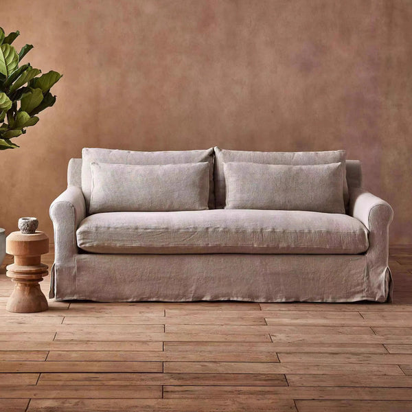 Removable sofa living room single new modern simple double cream wabi sandy wind removable fabric sofa