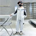 Boys' spring/autumn outfit set -  new kids' hoodie, stylish two-piece tracksuit for older boys, trendy and cool clothing