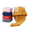 New arrival dry hair cap for women, water-absorbent, quick-drying, cute alpaca thickened shower cap, hair wiping, logo printed, dry hair towel wholesale