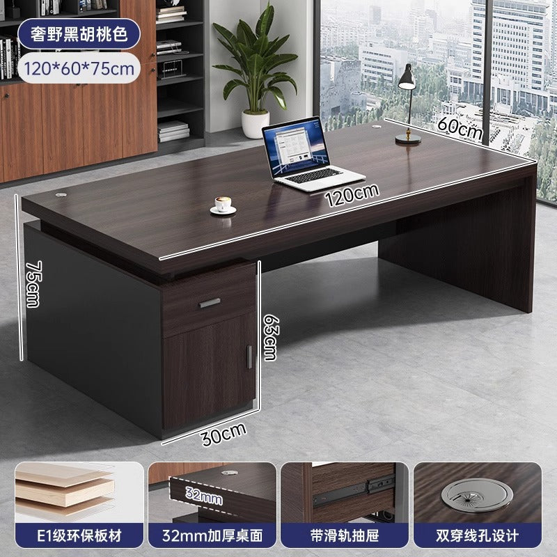 Desk Boss Table Single Desktop Office Table and Chair Combination Staff Desk Light Luxury Home Computer Desk