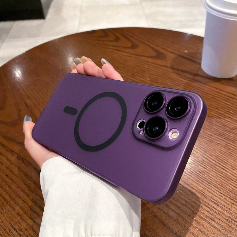 Ultra-thin ice mist magnetic full coverage pc case for iphone 17 pro max, iphone 15, iphone 11, and iphone 16