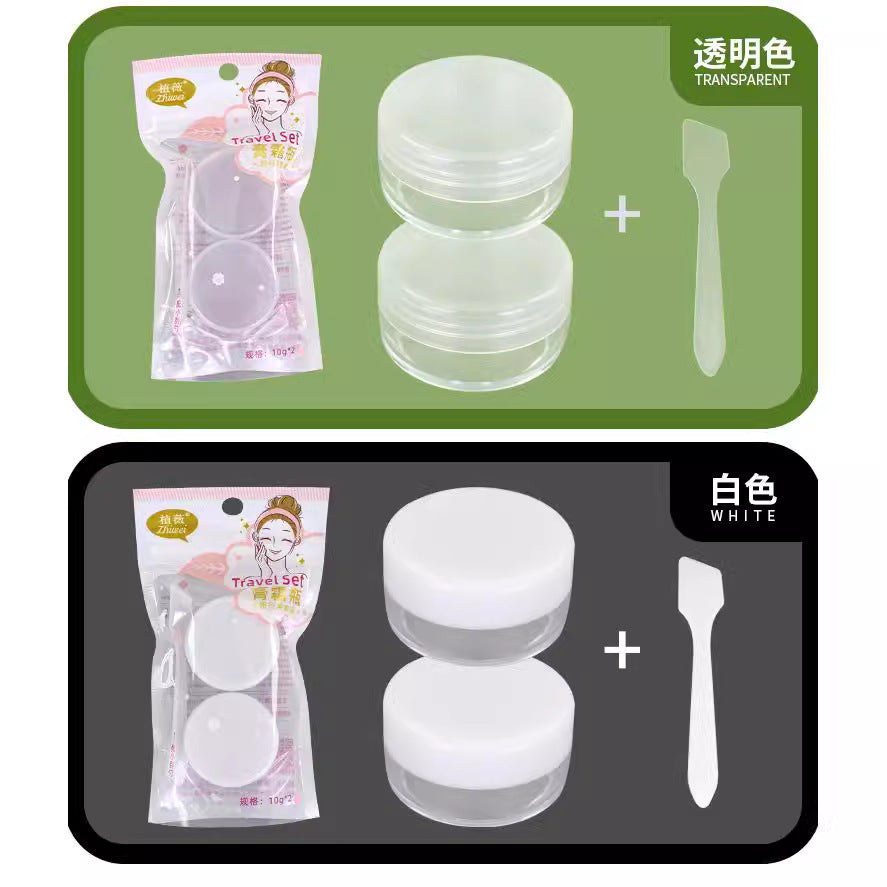 Zhiwei travel bottle tool suit cosmetic cream bottle 10g*2 assembly dispensing rod plastic bubble bottle
