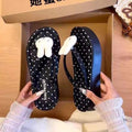 Outwearplaid summerfashionpopulareasiest for matchfairy stylecasualheight-increasing soft bottom flip-flop sandals