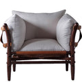 Sofa chair wabi-sabi style chair b&b saddle leather scandinavian medieval designer pure solid wood for home single chair fully decorated