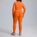 European and american plus size long sleeve yoga outfit set - women's high elasticity quick-dry activewear three-piece set - new autumn/winter fitness apparel