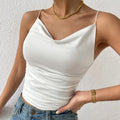 spring/summer new arrival: cross-border european & american style bestseller - slim-fit, elegant, scoop neck, high-stretch knit cami top - in stock now!