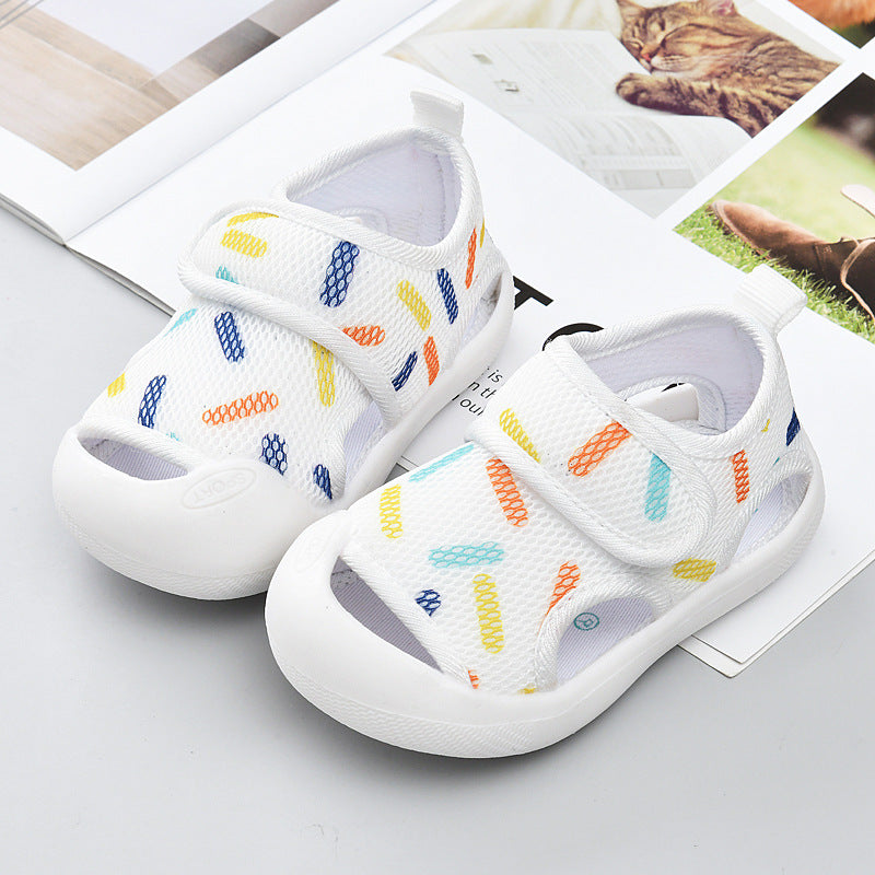 Yidian baby cloth sandals women's summer infant shoes new arrival toddler shoes one year old men's soft bottom