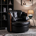 Second-hand style rotate casual chair armchair tea main chair living room study casual chair accessible luxury full cowhide office chair