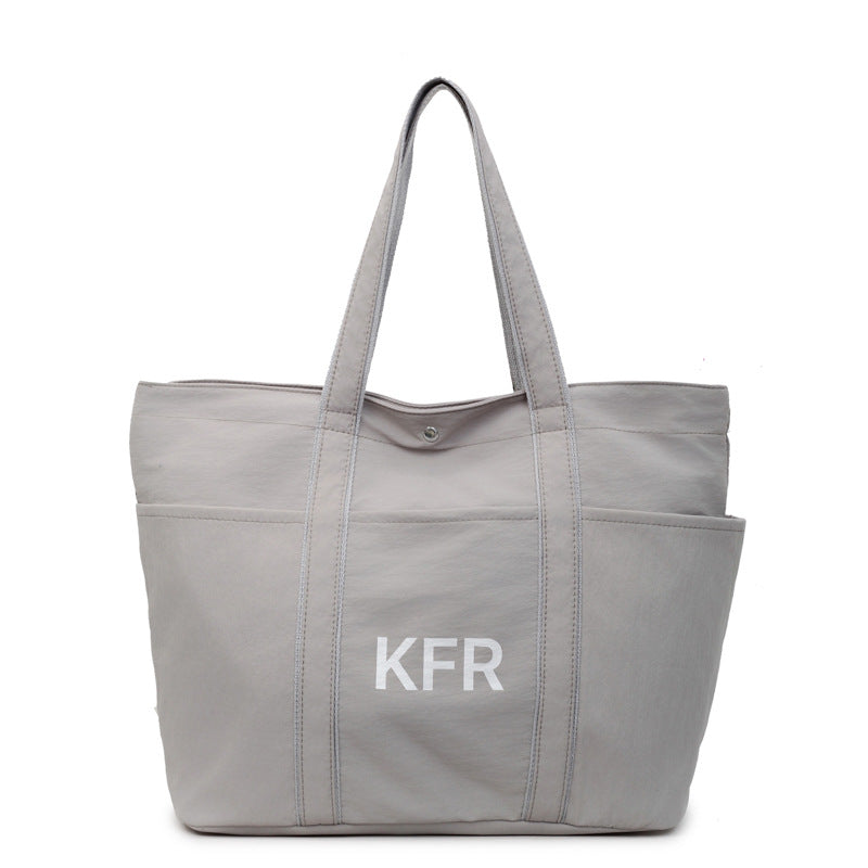 Cross-border canvas tote bag women's new large-capacity work commuting handbag fashion lazy style casual shoulder bag