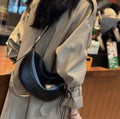 Genuine leather women's bag 2025 new fashion underarm dumpling bag retro commuter cowhide shoulder crossbody bag women's saddle bag