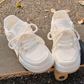 Premium soft-soled white sneakers for women - new autumn 2026 collection: versatile casual athletic shoes with breathable mesh and hidden wedge heel
