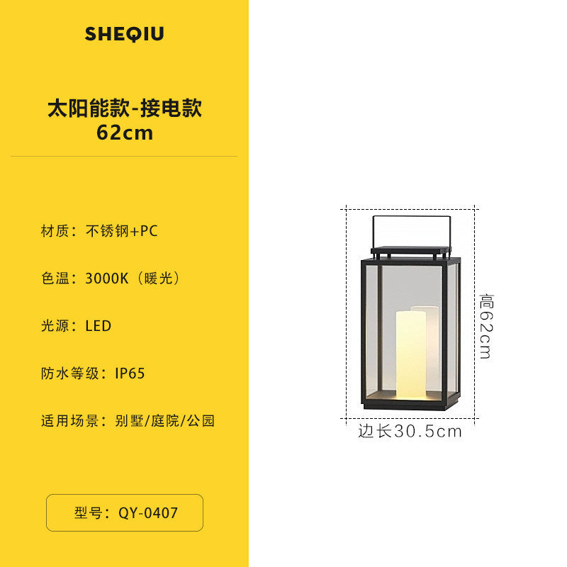 Outdoor villa garden floor lamp solar powered lawn light patio lamp waterproof portable table lamp yard atmosphere light