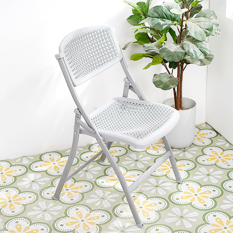 Business office plastic folding chair, exhibition rental hollow backrest foldable computer chair training chair, wholesale