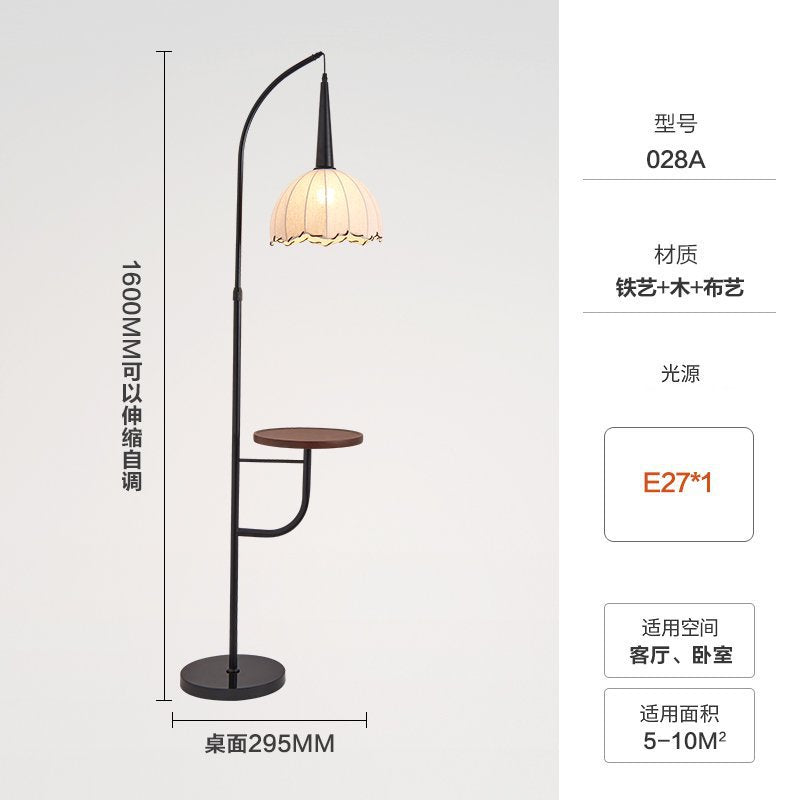 American retro floor lamp - bedside lamp for bedroom, decorative accent for living room sofa, multifunctional standing floor lamp for hotel rooms