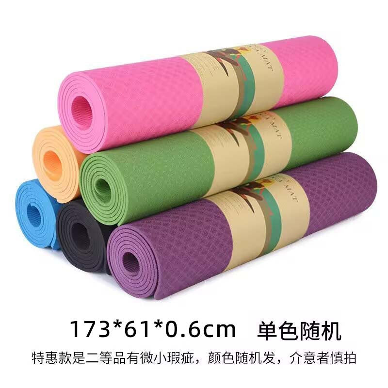 Tpe yoga mat manufacturer - silent pose lines, dance mat, professional anti-slip fitness mat for men - extra wide, extra thick, shock absorbing