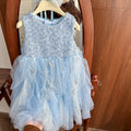 new girls' princess dress - mesh tassel party dress for baby girls' first birthday