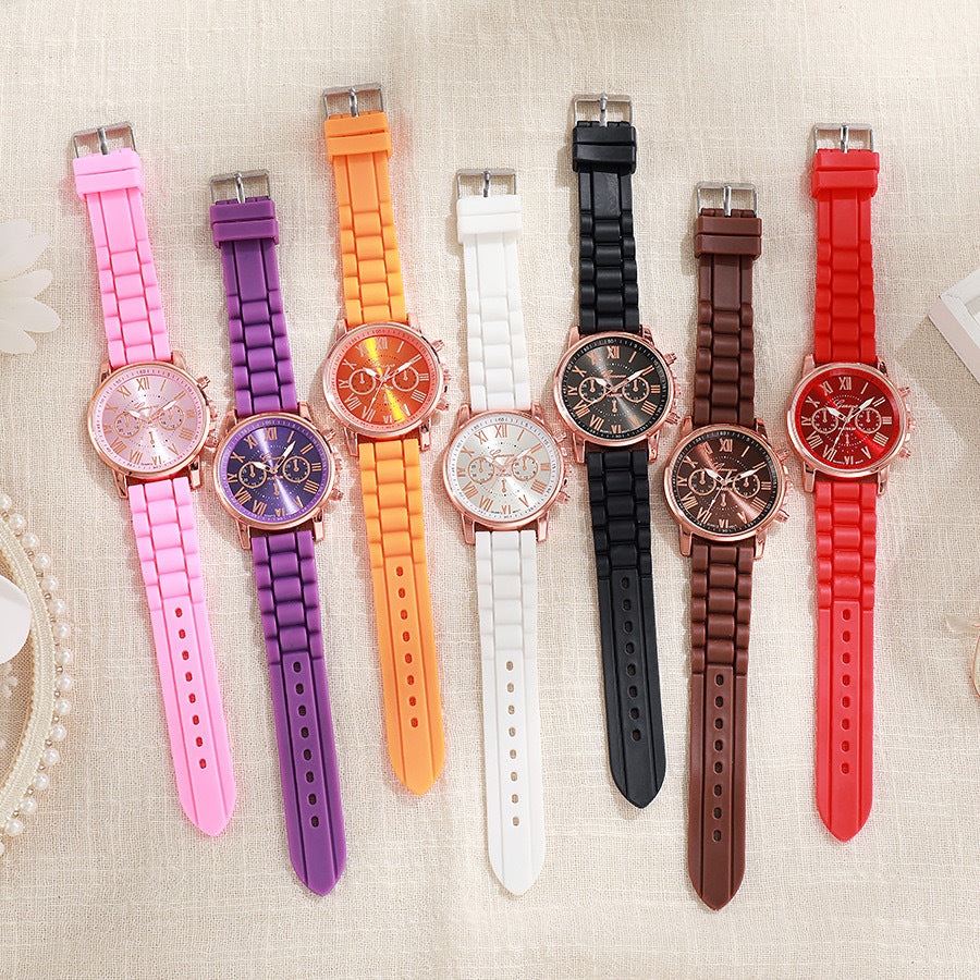 new arrival women's korean style quartz watch simple classic silicone strap watch women's watch wholesale dropshipping