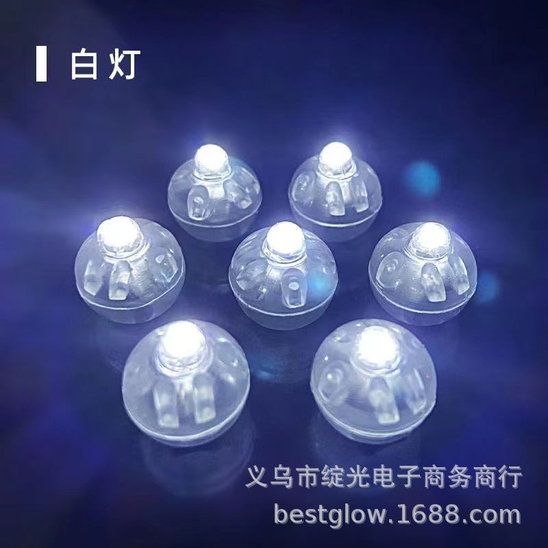 Mini led luminous light headgear lighting light yellow flash warm white light small ball light accessories small wick