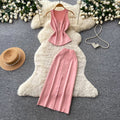Pure desire style silm tank top sleeveless skirt two-piece set women's summer asymmetrical slimming look hip coverelegantsuit