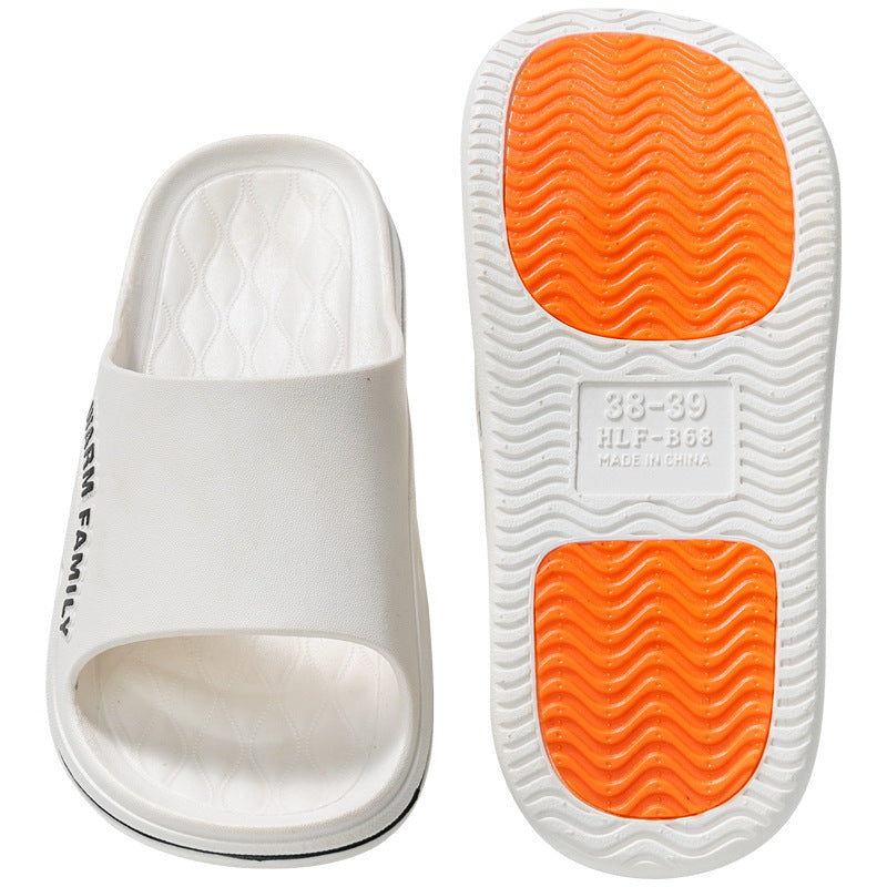 2023 new men's slippers - outdoor wear, summer, home use, non-slip, thick sole, indoor house slippers, women's one-strap sandals