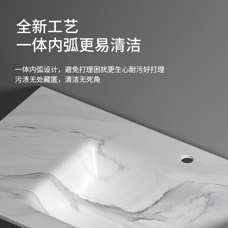 Rock slab hot bending integrated basin toilet seamless rock slab washbasin bathroom taichung basin non-standard corner cutting