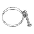 201 stainless steel double wire hose clamp pipe clamp gas pipe fixer water pipe steel structure rubber pipe fixing clamp