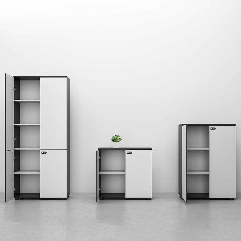 Saint-li filing cabinet - low profile, modern minimalist office storage cabinet with lockable combination lock for secure document storage