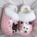 Black and white cat pink