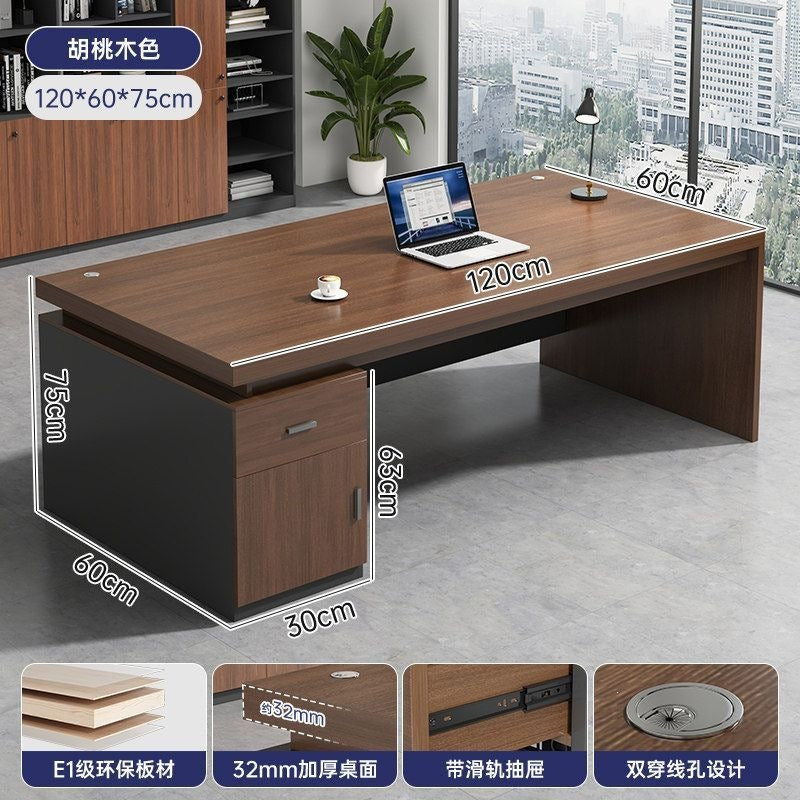 Office desk - minimalist modern manager desk, employee workstation, home computer desk, student study desk, executive desk