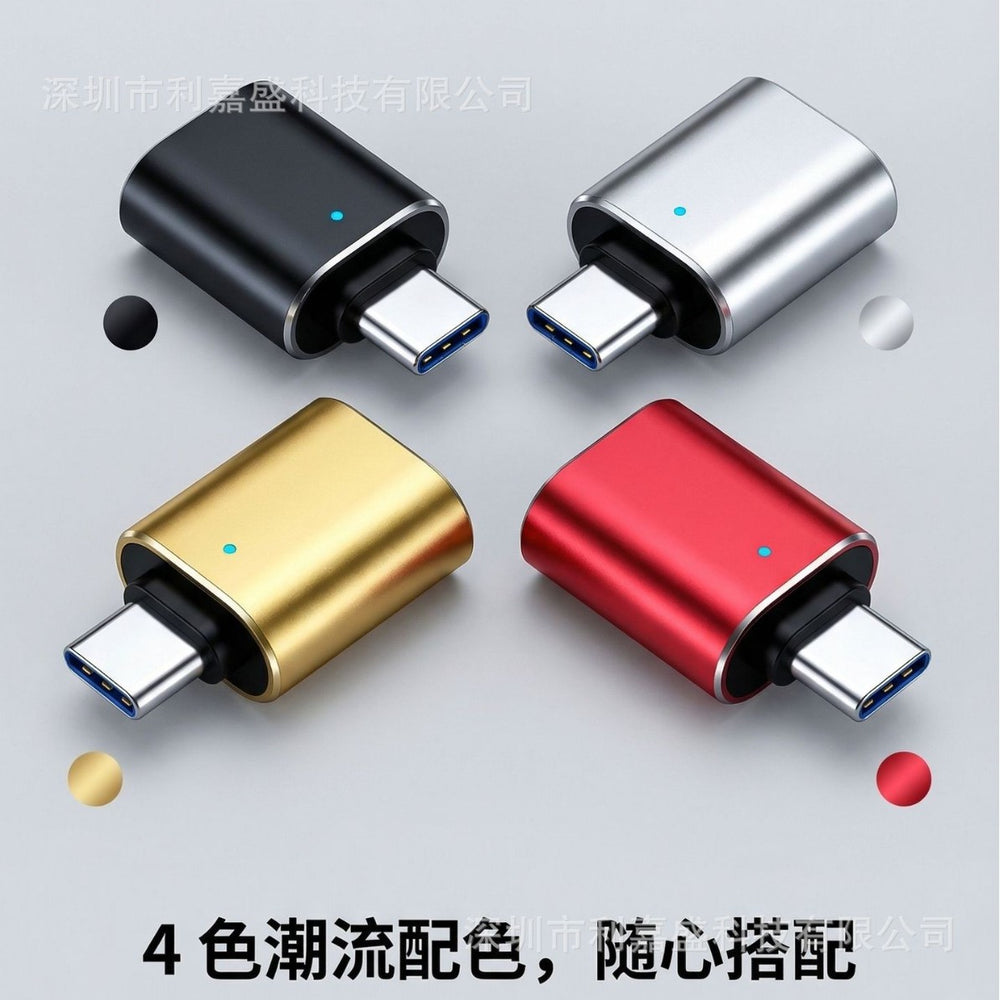 Type-c phone adapter otg converter usb 3.0 interface, compatible with apple 17, usb drive charging, car mount, 120w
