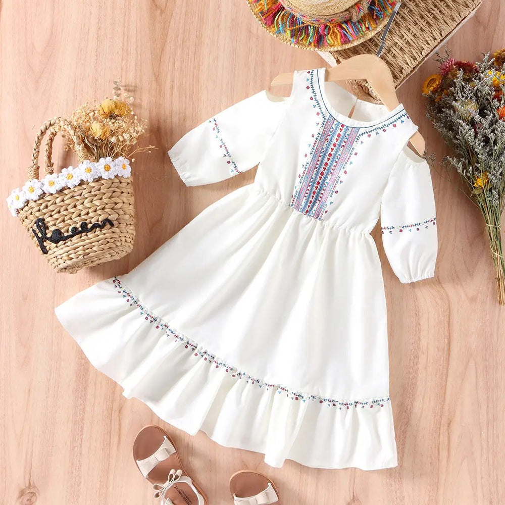 Clear! children's clothing girlexport cross-border spring and summer new floral dress printing holiday dress green warehouse style