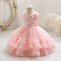 Ready-to-ship new children's formal dress - tulle cake sequin princess dress for baby girls' first birthday - girl dress