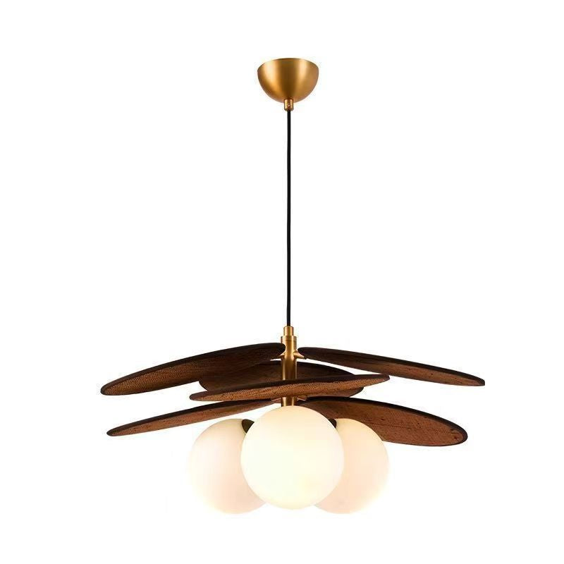 French rattan magic bean chandelier retro bedroom study dining room lamp japanese style b&b living room medieval style ceiling lamp