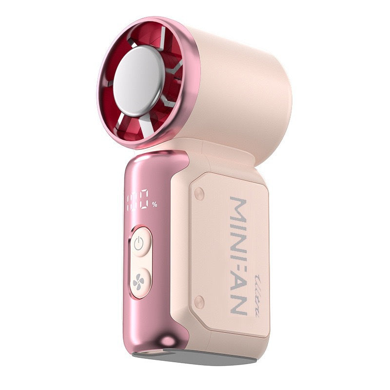 violent high-speed small fan usb rechargeable portable digital display pocket mini handheld ice compress fan jf157