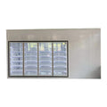 Complete set of refrigerated and frozen storage equipment, including fruit and vegetable preservation cabinets, glass-door back-lit cold storage display cabinets, and flower refrigeration cabinets