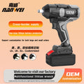 personalized nanwei brushless lithium electric wrench 600n torque wrench high torque industrial impact wrench