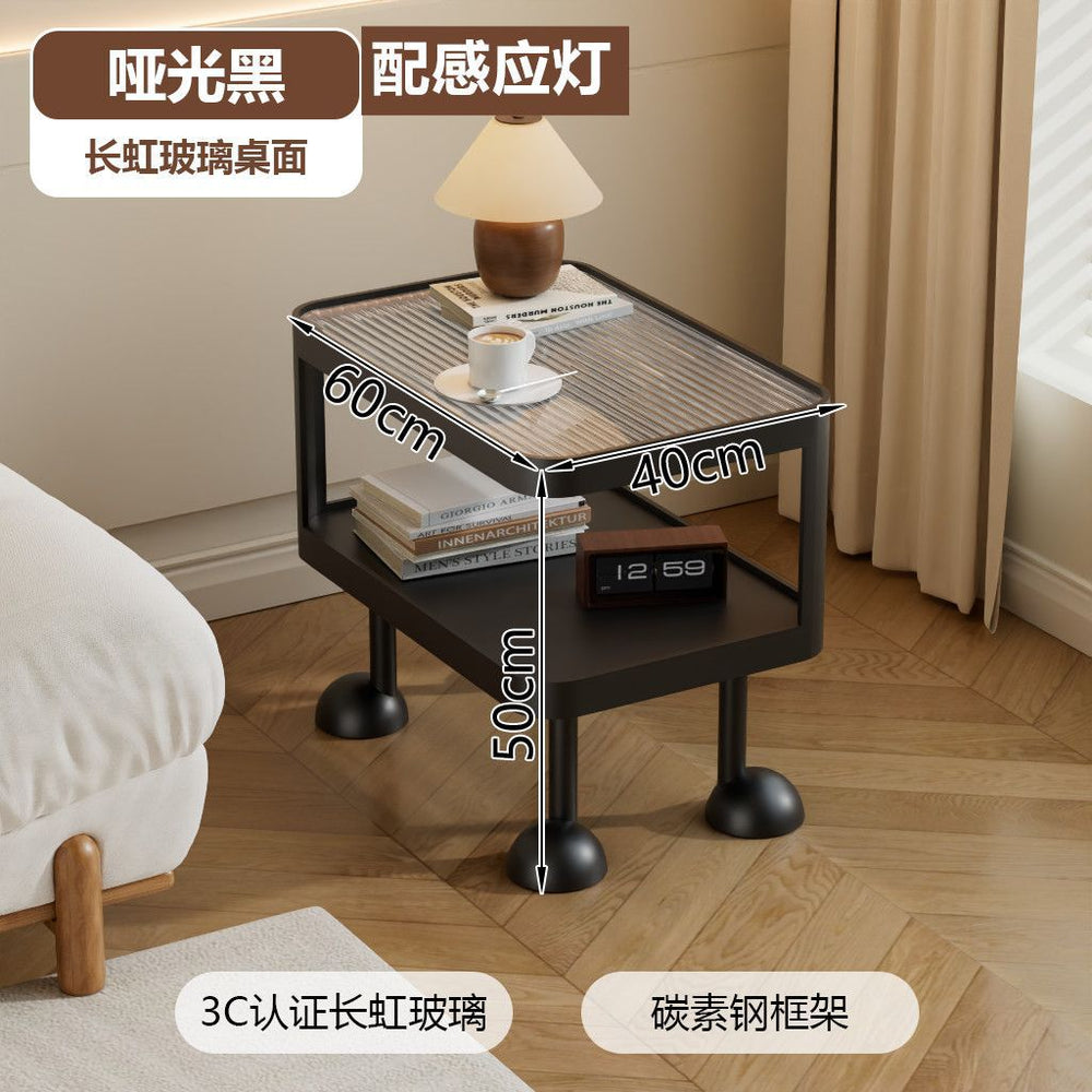 Creative metal ornaments side table cream bedroom living room casual bedside table storage rack sofa coffee table floor storage