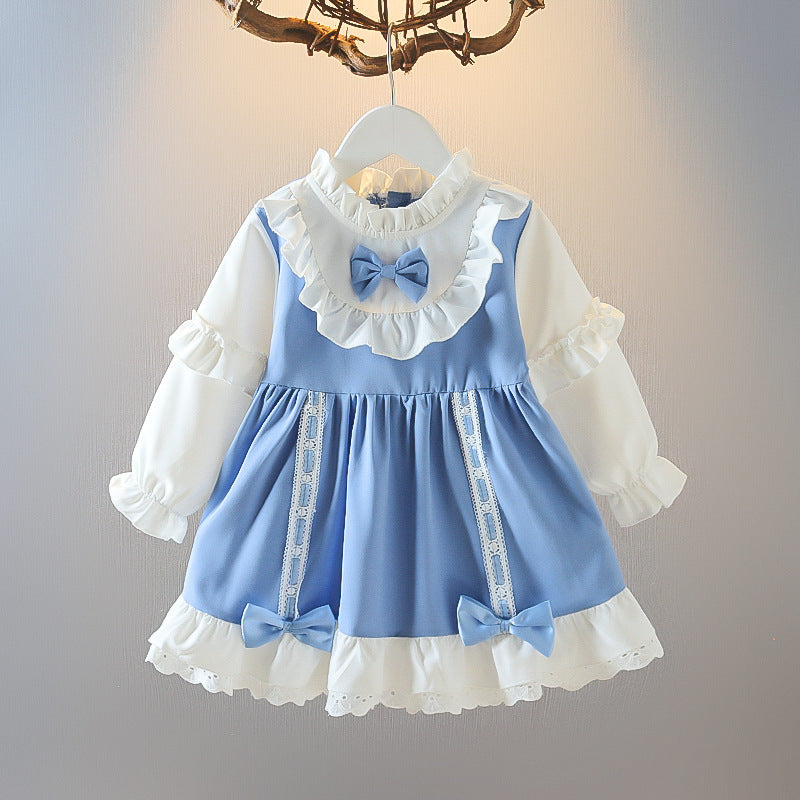 Girls' bowknot lolita dress - new spring/autumn  collection - sweet lace princess dress for little girls - dropshipping available
